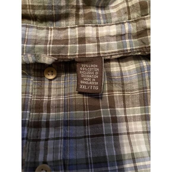 Timberland Mens Multicolor Button Down Plaid Checkered Polo Shirt 2XL - Picture 3 of 15